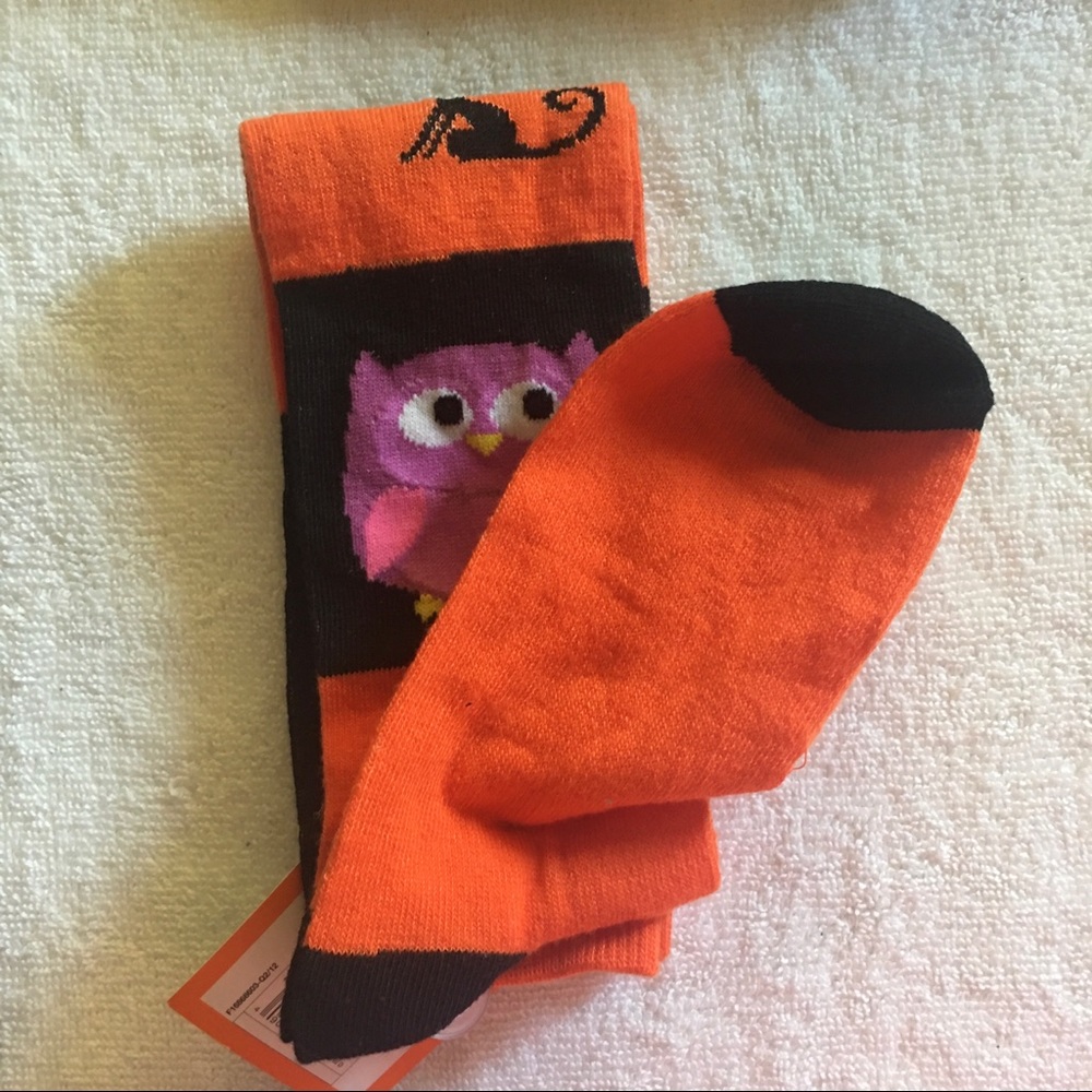 NWT Halloween owl, ghost and cat knee high socks - Picture 3 of 7